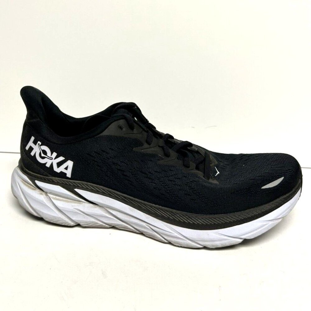 Hoka One One Men's Clifton 8 Running Shoes Black, Size 10.5M